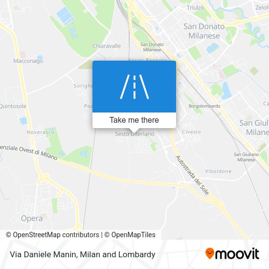 Via Daniele Manin map