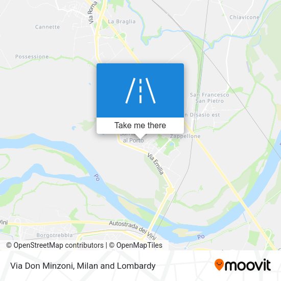 Via Don Minzoni map