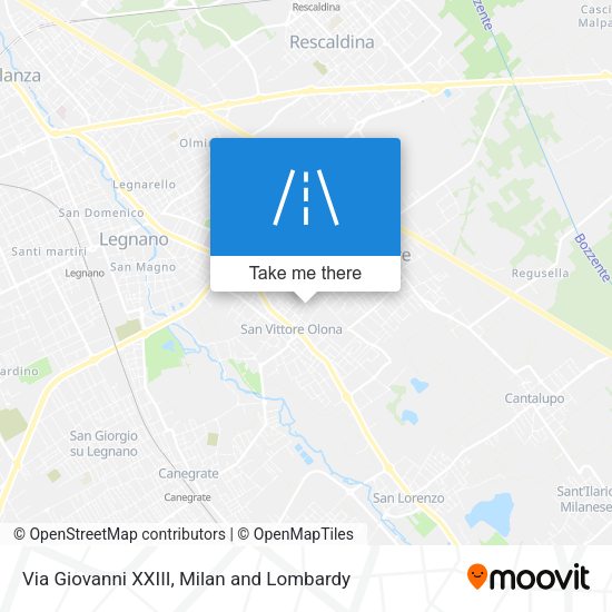 Via Giovanni XXIII map