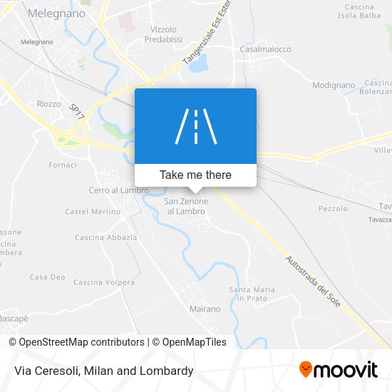 Via Ceresoli map