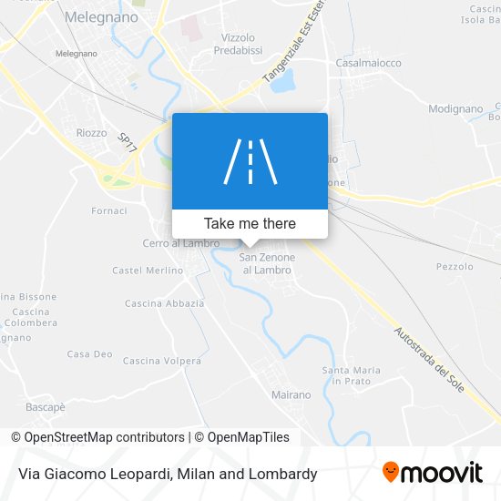 Via Giacomo Leopardi map