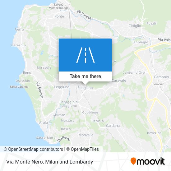 Via Monte Nero map