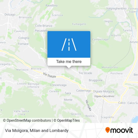 Via Molgora map