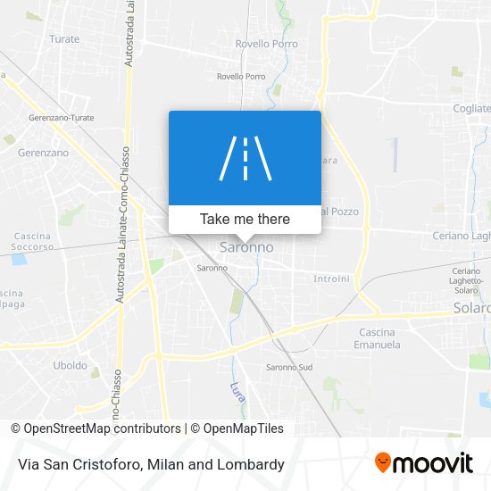 Via San Cristoforo map