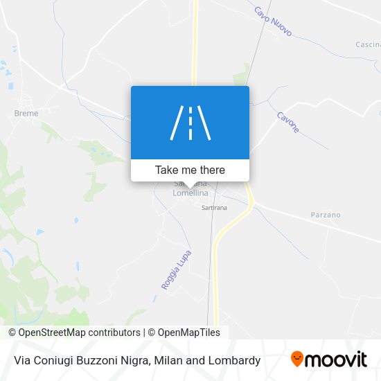 Via Coniugi Buzzoni Nigra map