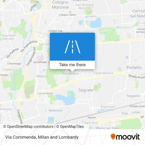 Via Commenda map