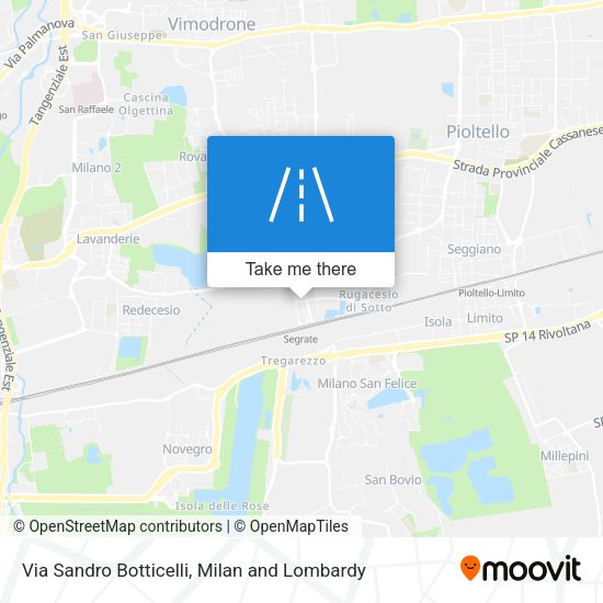 Via Sandro Botticelli map