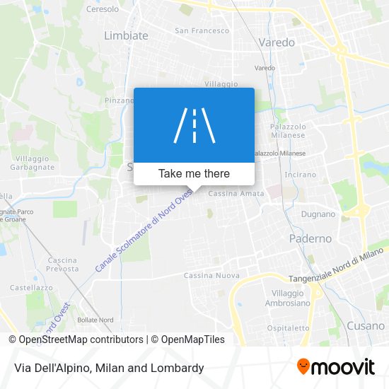 Via Dell'Alpino map