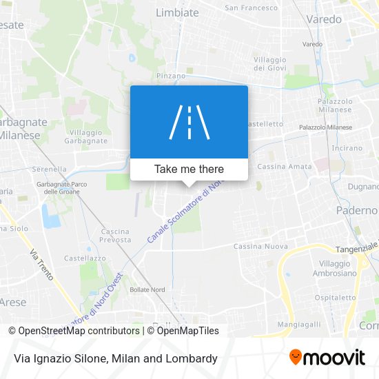 Via Ignazio Silone map