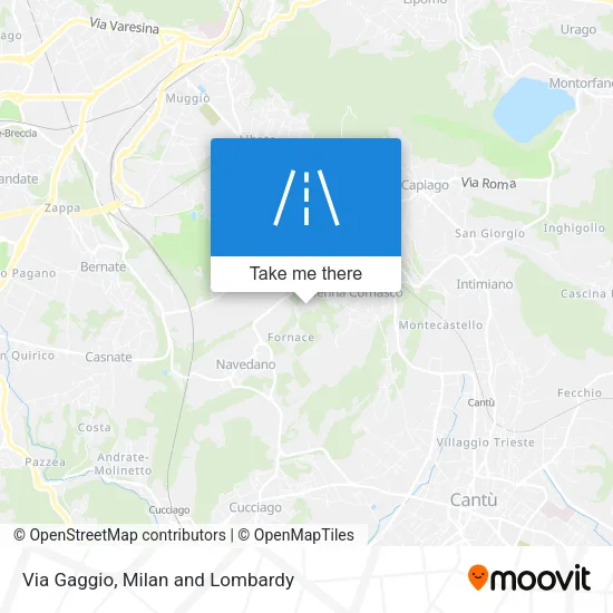 Via Gaggio map