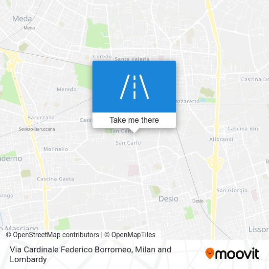 Via Cardinale Federico Borromeo map