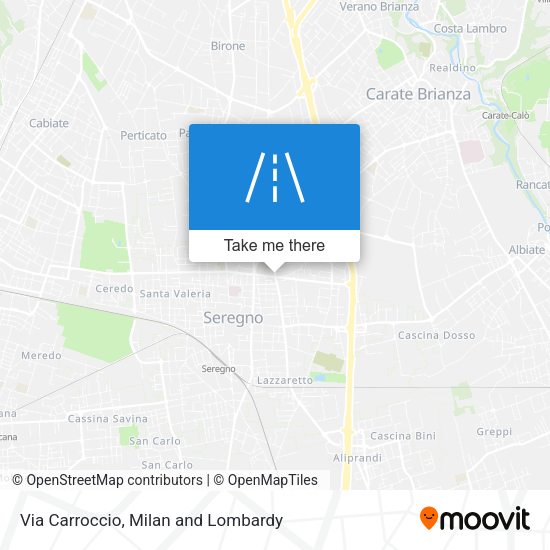 Via Carroccio map
