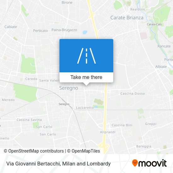 Via Giovanni Bertacchi map