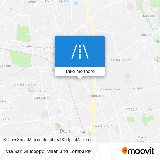 Via San Giuseppe map