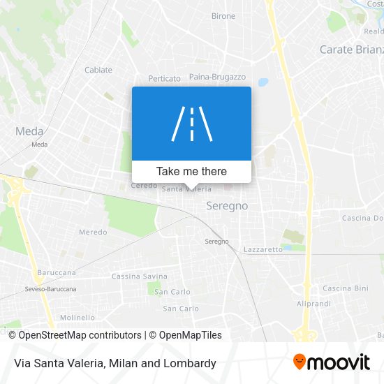 Via Santa Valeria map