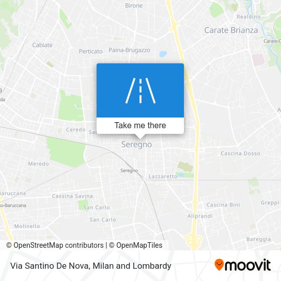 Via Santino De Nova map