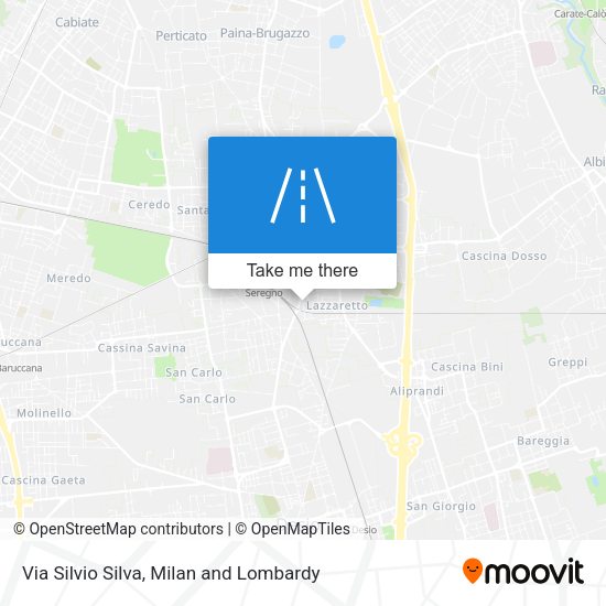 Via Silvio Silva map