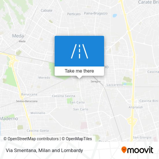 Via Smentana map
