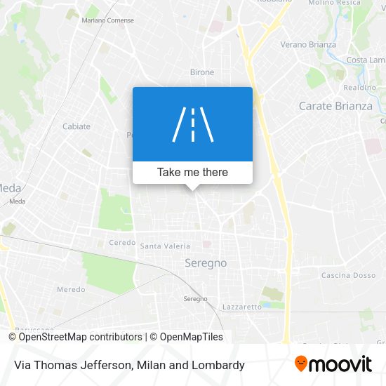 Via Thomas Jefferson map