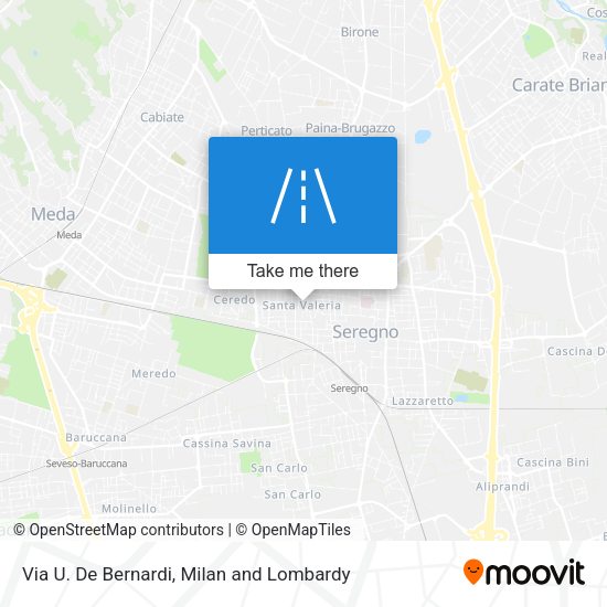 Via U. De Bernardi map
