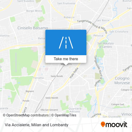 Via Acciaierie map