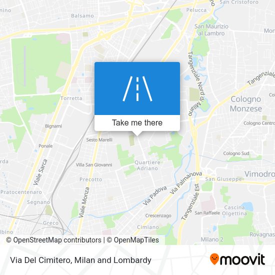 Via Del Cimitero map