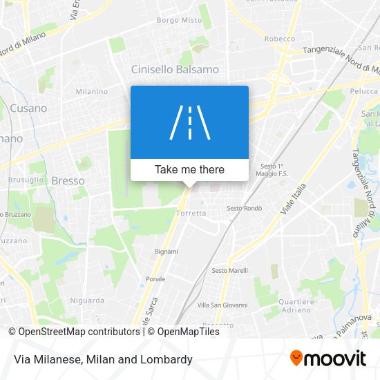 Via Milanese map