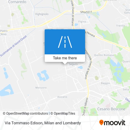 Via Tommaso Edison map