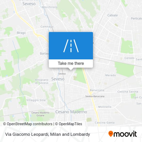 Via Giacomo Leopardi map