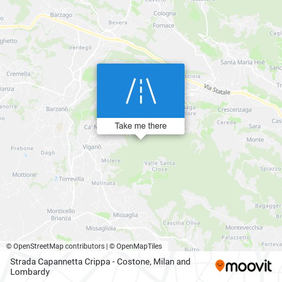 Strada Capannetta Crippa - Costone map