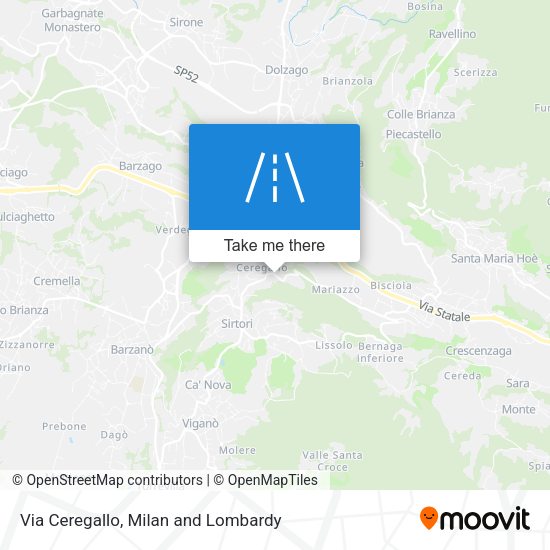 Via Ceregallo map