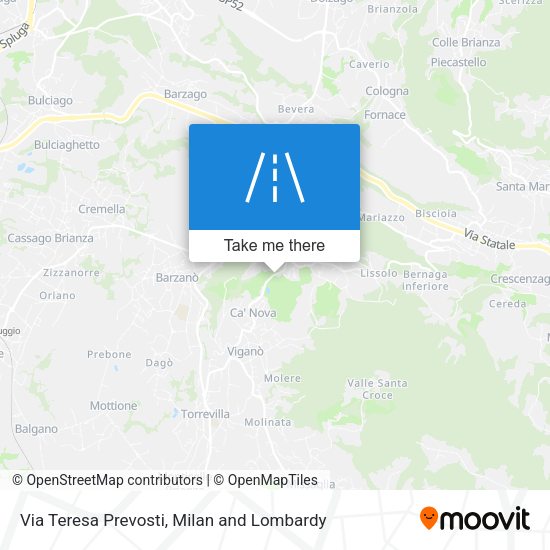 Via Teresa Prevosti map