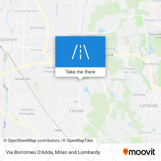 Via Borromeo D'Adda map