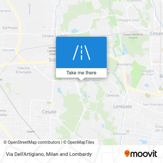 Via Dell'Artigiano map