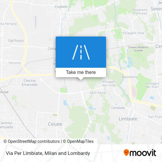 Via Per Limbiate map
