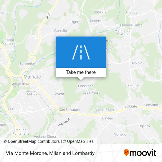 Via Monte Morone map