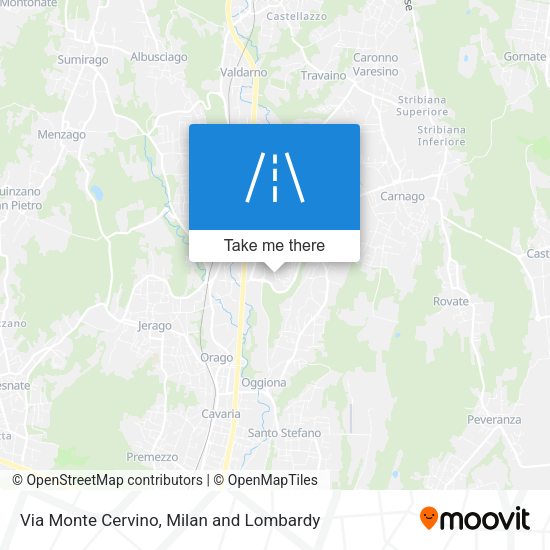 Via Monte Cervino map