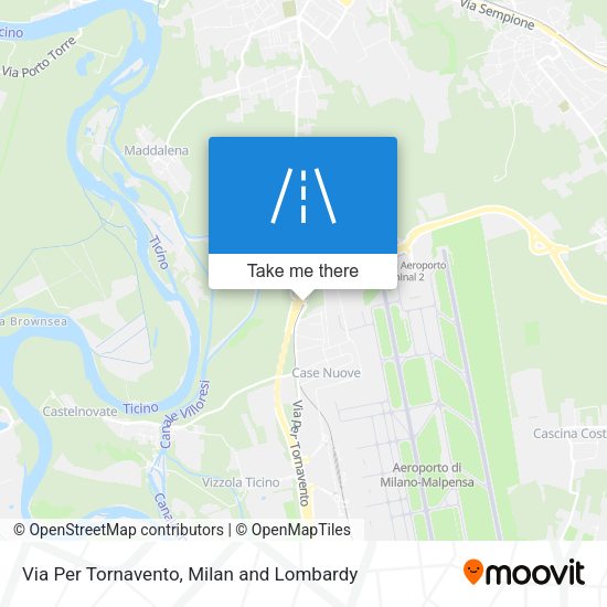 Via Per Tornavento map