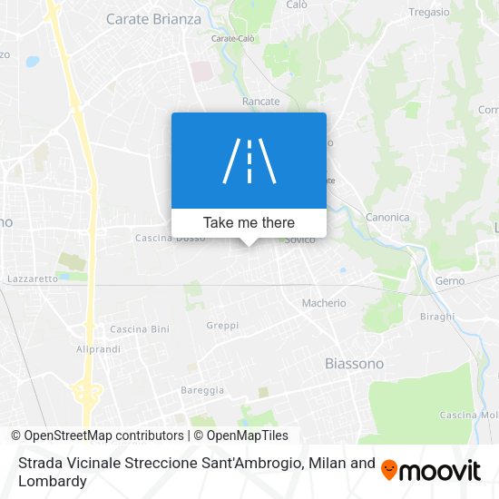 Strada Vicinale Streccione Sant'Ambrogio map