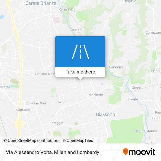 Via Alessandro Volta map