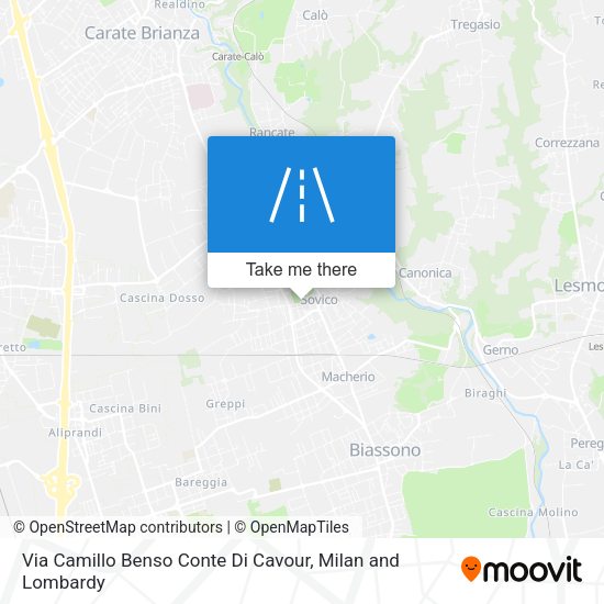 Via Camillo Benso Conte Di Cavour map