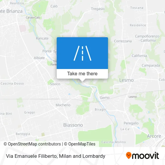 Via Emanuele Filiberto map