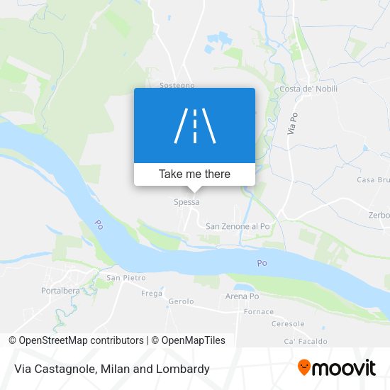 Via Castagnole map
