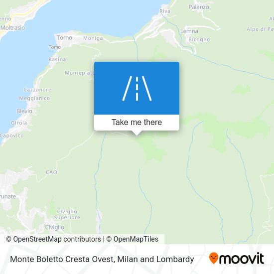 Monte Boletto Cresta Ovest map