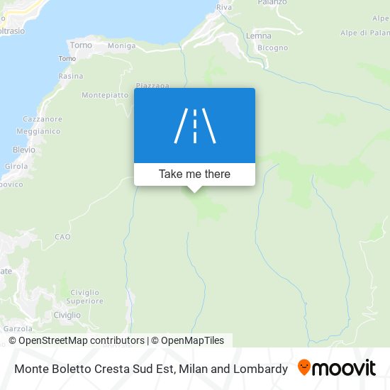 Monte Boletto Cresta Sud Est map