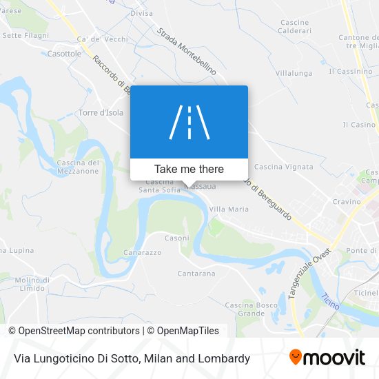 Via Lungoticino Di Sotto map