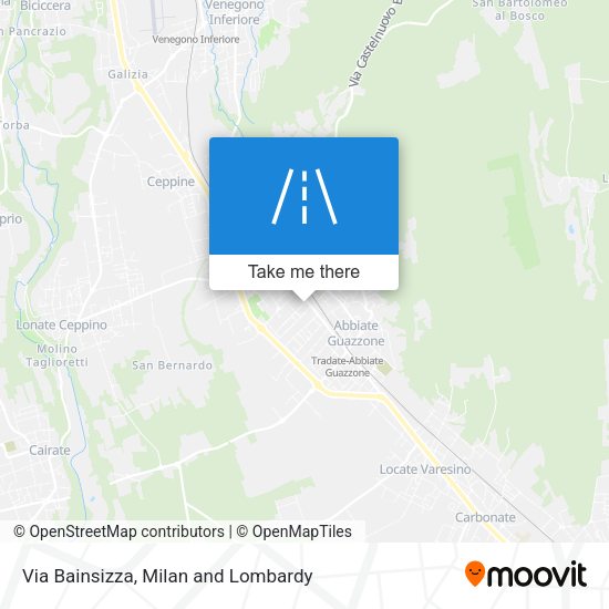 Via Bainsizza map