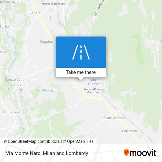 Via Monte Nero map