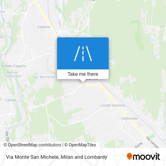 Via Monte San Michele map