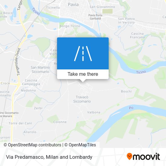 Via Predamasco map